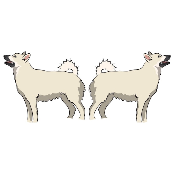 Norwegian Buhund Dog Decal, Dog Lover Decor Vinyl Sticker